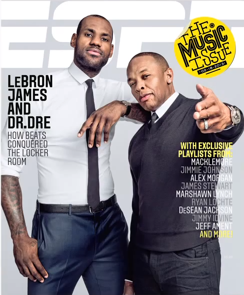 Dr. Dre и Lebron James на обложке ESPN
