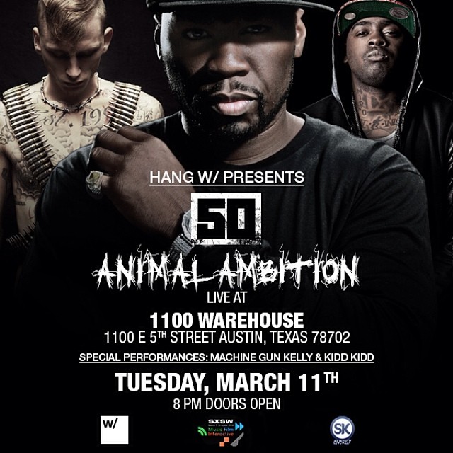 50 Cent выступит на SXSW 11 марта 2014 вместе с гостями Kidd Kidd и MGK