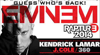 Eminem: RapturE 2014 официальные даты