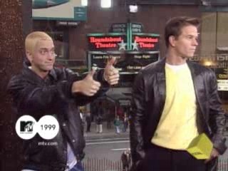 Eminem & Mark Wahlberg on MTV TRL 1999