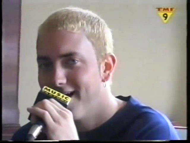 Eminem favorite music videos on TMF in Amsterdam 1999