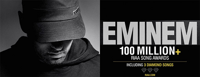 Eminem: продажи песен в США более 100 миллионов копий! Lose Yourself стал бриллиантовым!