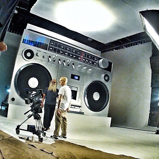 Eminem и Rick Rubin на съемках клипа Berzerk
